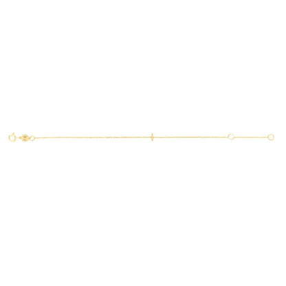 14K Yellow Gold Mini Initial I Bracelet