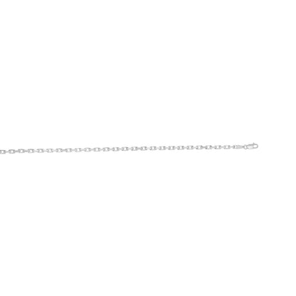 Sterling Silver Rhodium Plated French Cable Chain (3.40 mm)