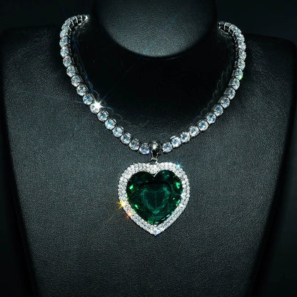 Warm Titanic Heart Sea Necklace for women's
