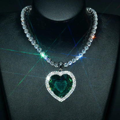 Warm Titanic Heart Sea Necklace for women's