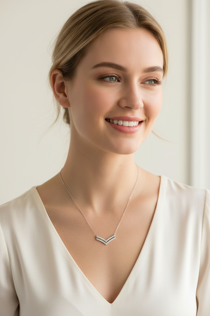Diamond Chevron Pendant Lifestyle